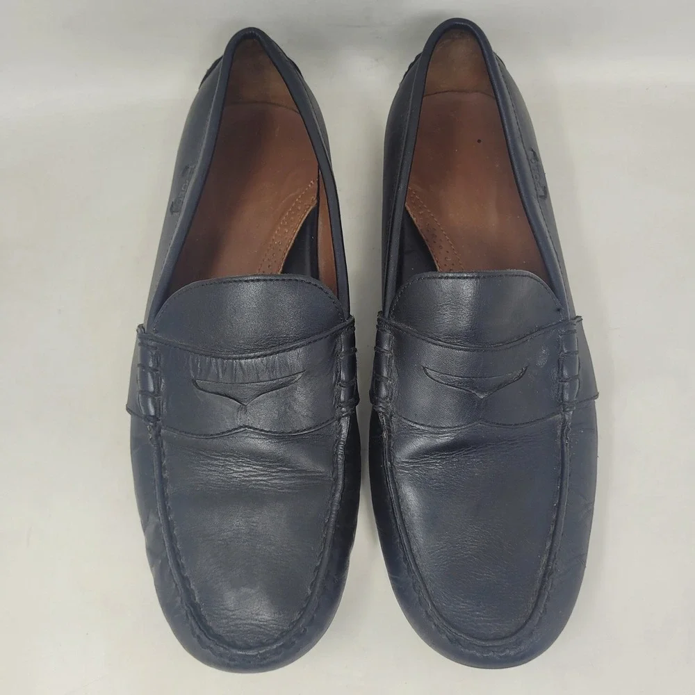 Polo Ralph Lauren Loafers 10.5D Black Leather Driver Reynold Preppy Old Money